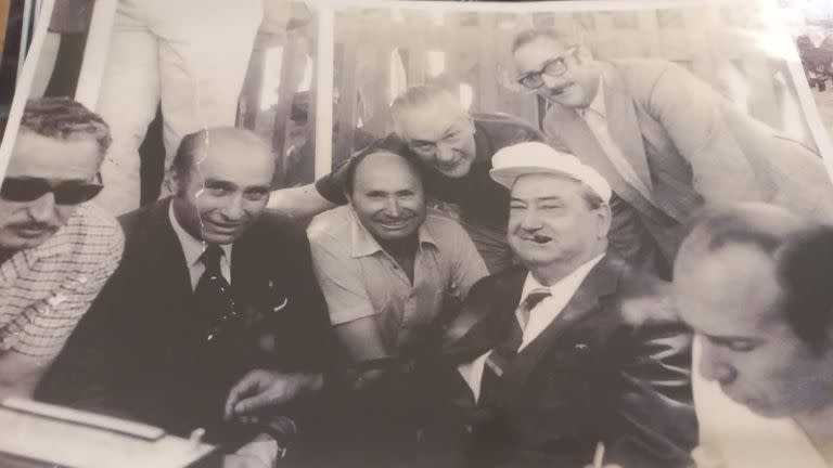 Con Juan Manuel Fangio y Oscar Marimón