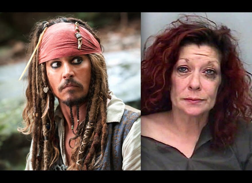 This 51-year-old Brit hijacked a ferry in September 2011, reportedly yelling to police officers that she was Jack Sparrow.    <a href="http://www.huffingtonpost.com/2012/09/20/alison-whelan-jack-sparrow-steals-ferry_n_1901200.html?1348169718" target="_hplink">Read the whole story here.</a>