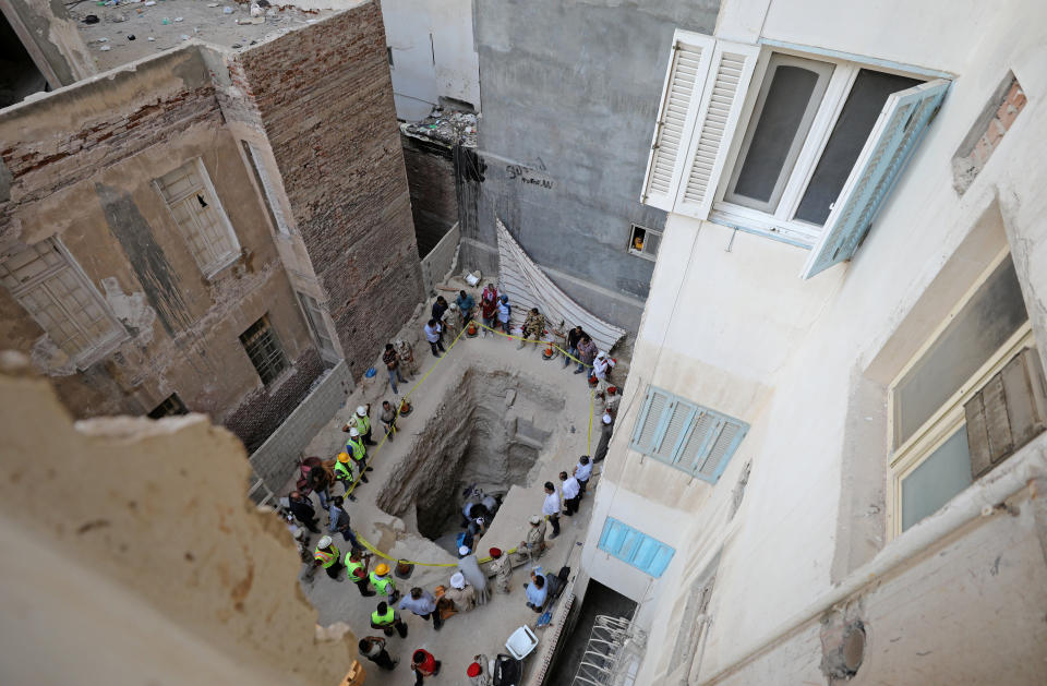 The tomb was found&nbsp;beneath a residential area in the&nbsp;city. (Photo: Mohamed Abd El Ghany / Reuters)