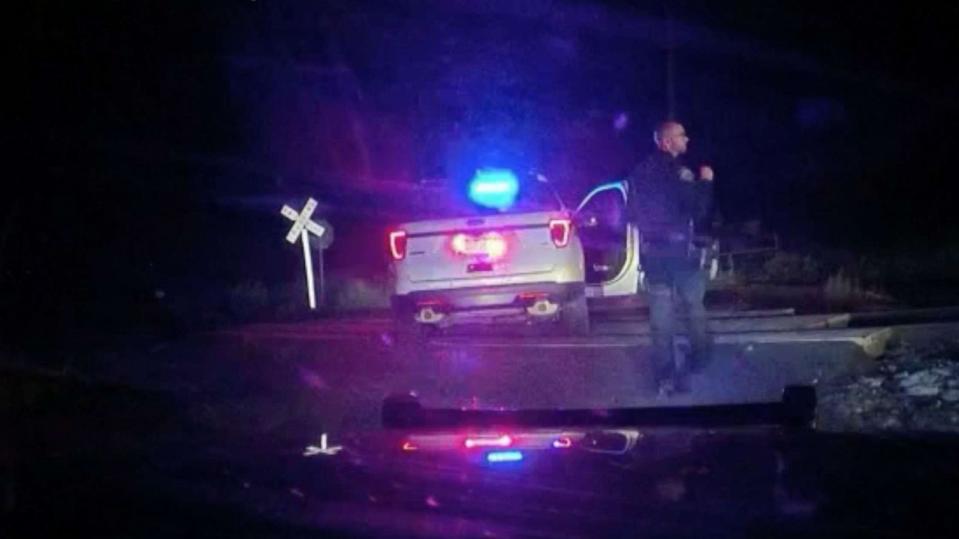 PHOTO: Officer Jordan Steinke is on trial after leaving detained woman in police car on train tracks. (ABC News)