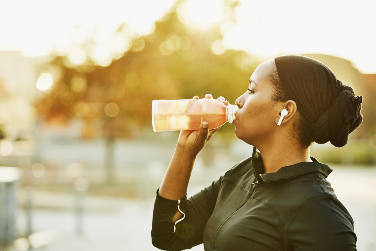 Woman drinking water