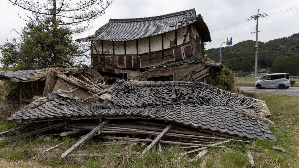 A partly collapsed abandoned wooden house in Tambasasayama, Japan on April 05, 2023 - Buddhika Weerasinghe/Getty Images