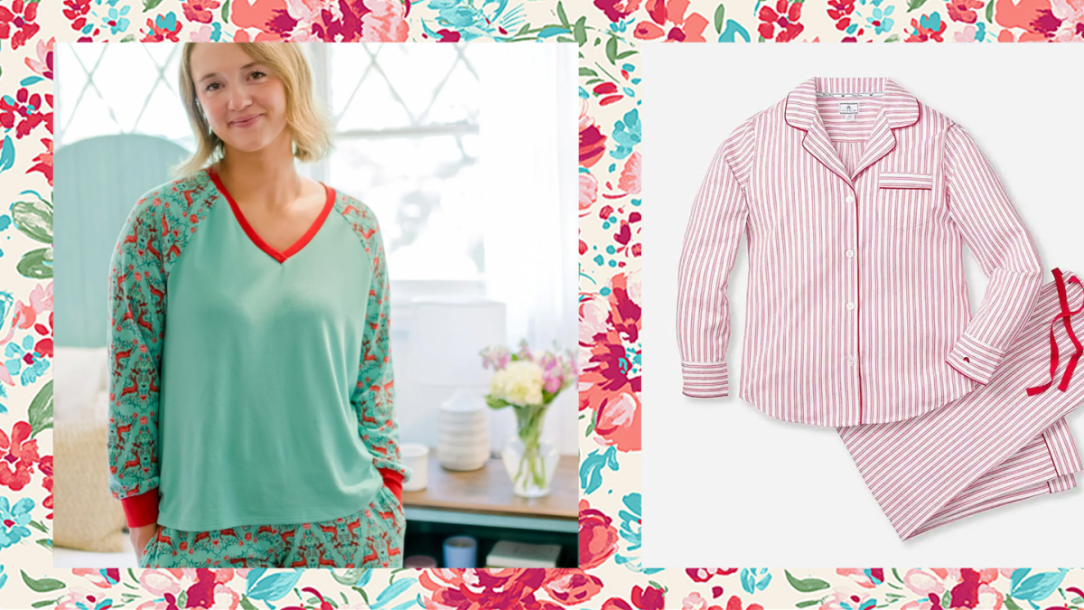 Bright Plaid Hood Pajamas - Wintergreen in Women's Flannel Pajamas, Pajamas  for Women