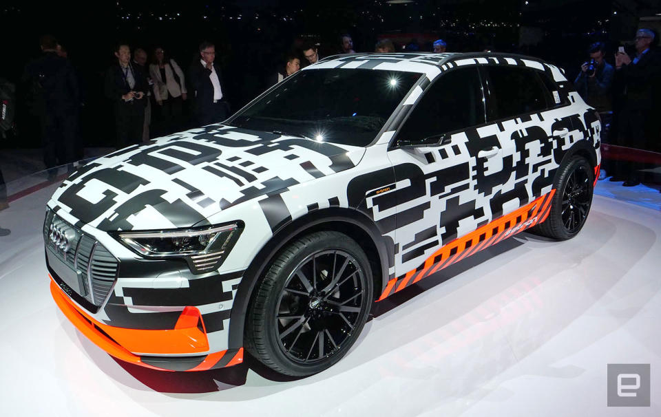 Audi's first all-electric car, the 2019 e-tron, will make its global debut on