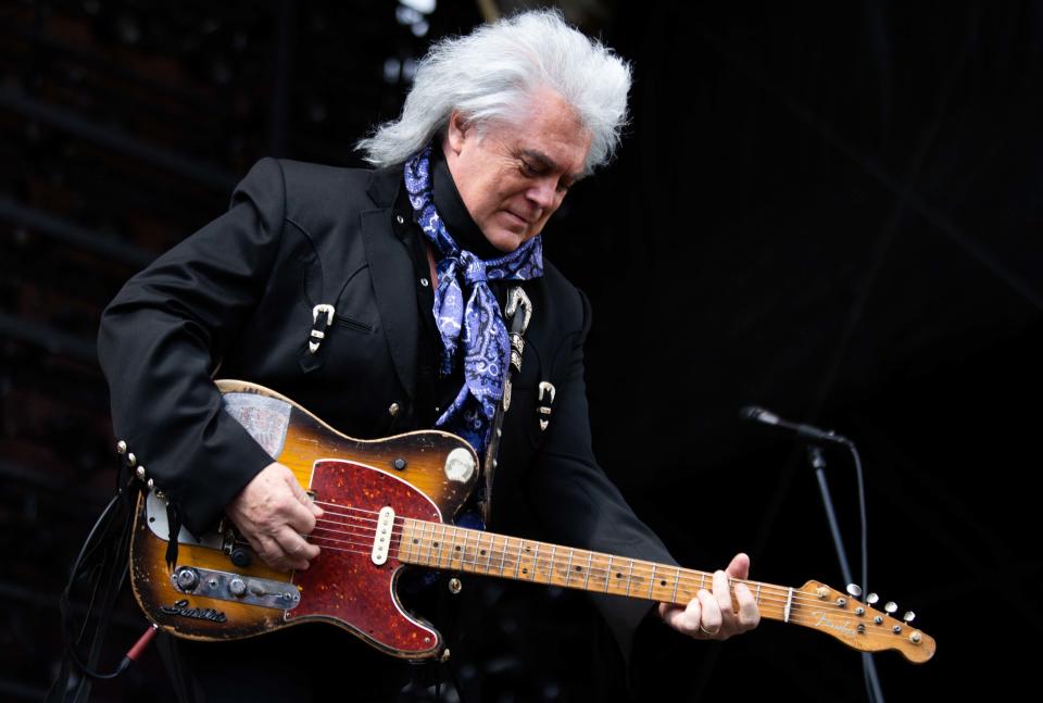 Marty and his Fabulous Superlatives perform on the Midnight Sun stage during the Pilgrimage Music Festival at  Harlinsdale Farm in Franklin, Tenn., Sunday, Sept. 25, 2022. 