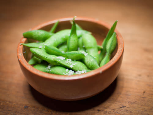 <div class="caption-credit"> Photo by: COURTESY OF GETTY IMAGES</div><div class="caption-title">Edamame</div>To turn back the clock, Los Angeles-based dermatologist Dr. Chiu recommends snacking on these Japanese soybeans. They contains high levels of isoflavones, a plant estrogen that improves skin firmness. As if we need yet another reason to go out to sushi!