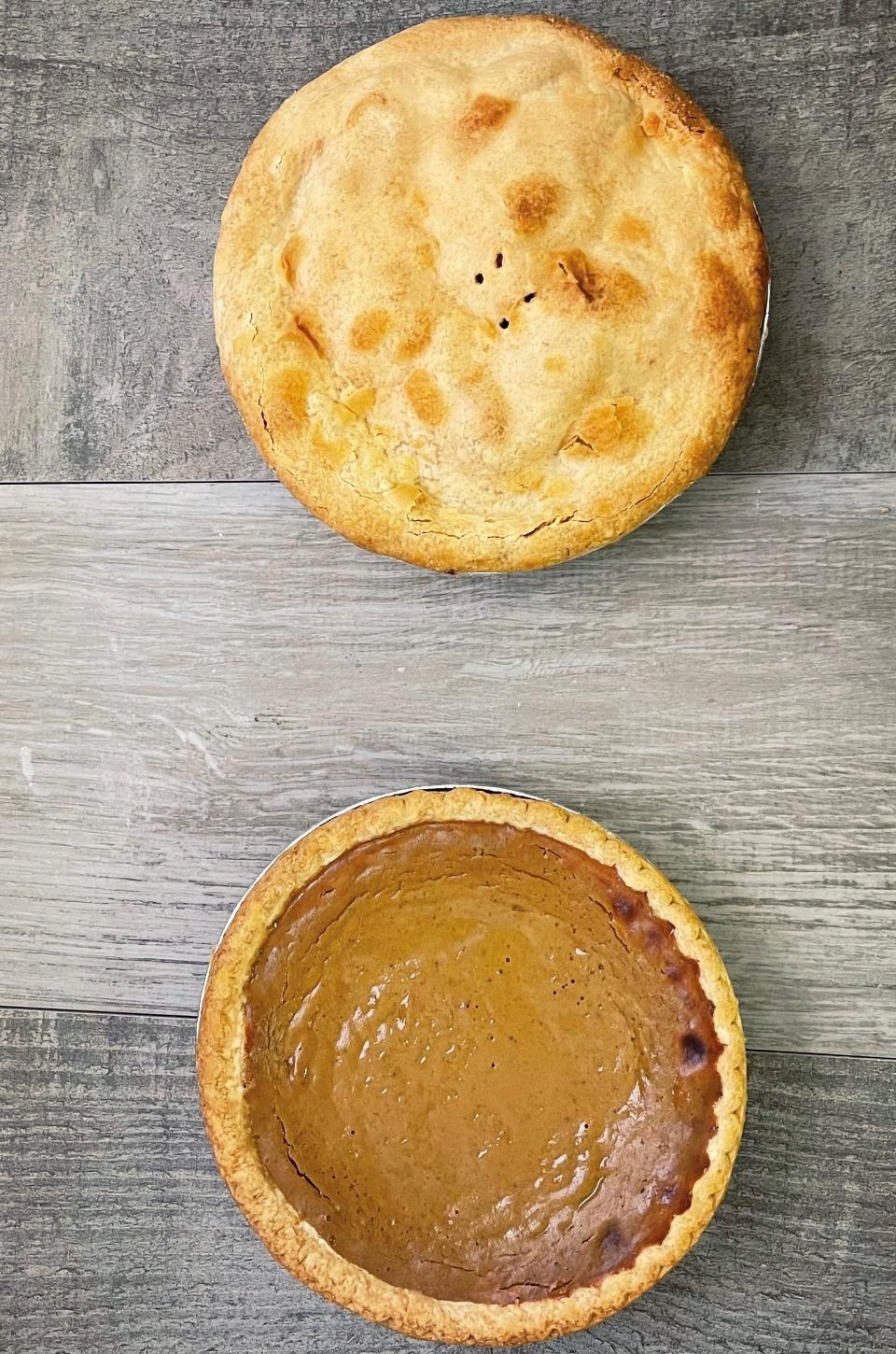 Apple and pumpkin pies from Delicious Orchards in Colts Neck.