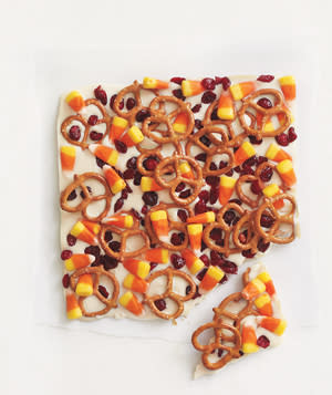 Candy Corn and Pretzel Bark