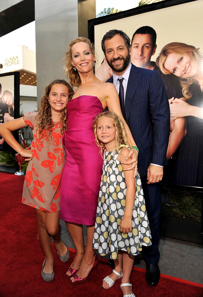 Funny People LA Premiere 2009 Maude Apatow Leslie Mann Iris Apatow Judd Apatow