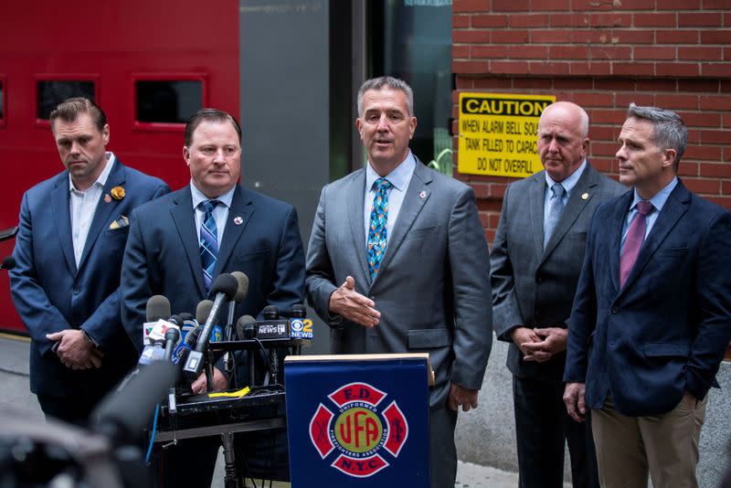 FDNY holds news conference at Ladder 24 on city's Covid vaccine mandates