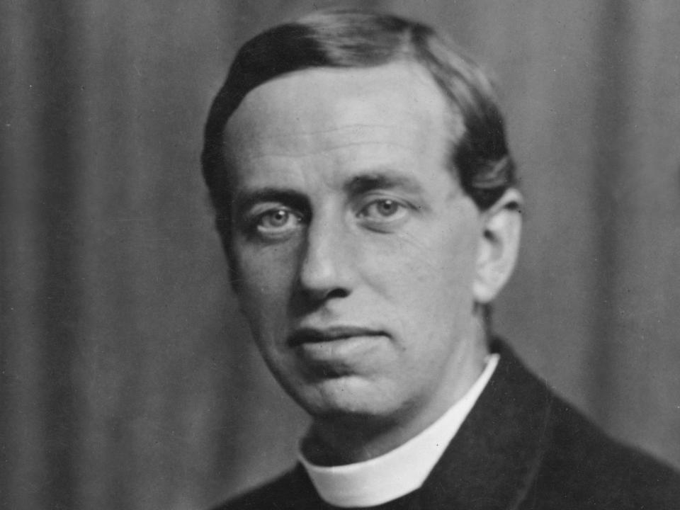 Portrait of Ronald in his priest uniform.