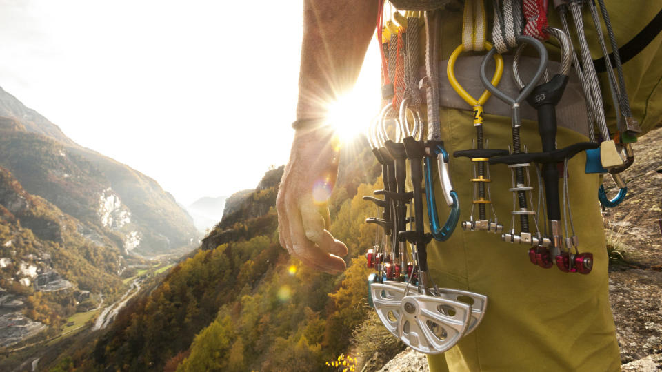 rock climbing terms: cams and nuts