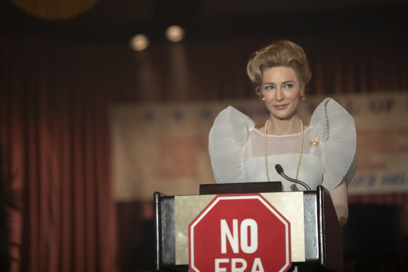 MRS. AMERICA -- "Reagan" --Episode 9 (Airs May 27) Pictured: Cate Blanchett As Phyllis Schlafly.