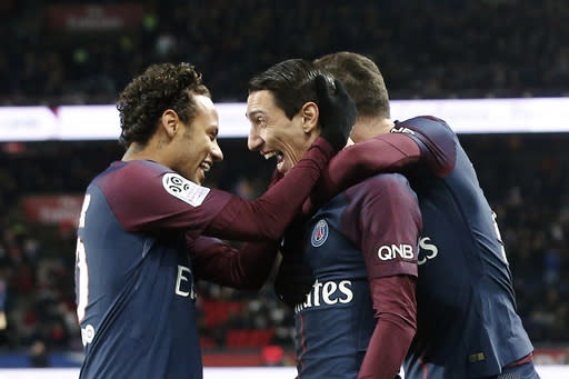 Neymar scores 4 as PSG crushes Dijon 8-0; Lyon wins 2-0