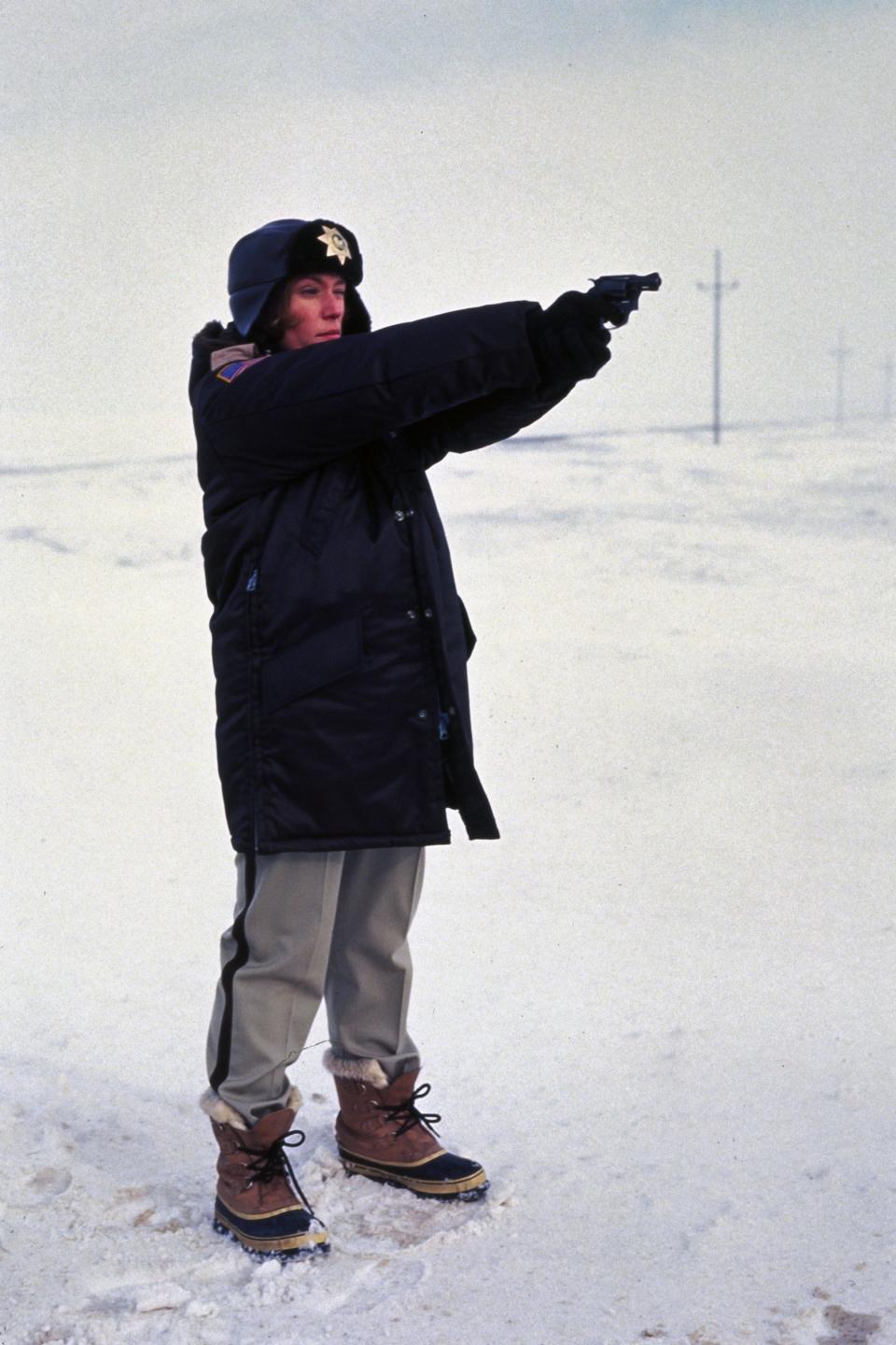 The hero in ‘Fargo’ is policewoman Marge Gunderson (Frances McDormand)Rex