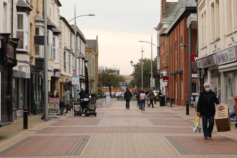 Kinmel Street, Rhyl in the town centre