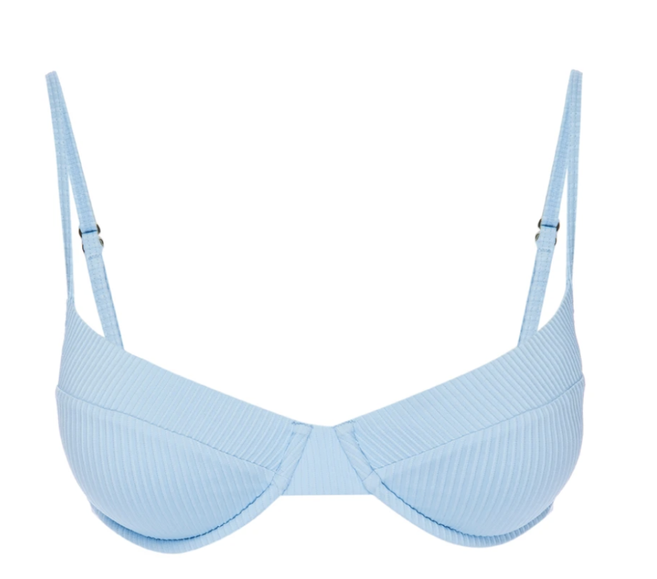 8) Maui Top - Sky Blue Rib