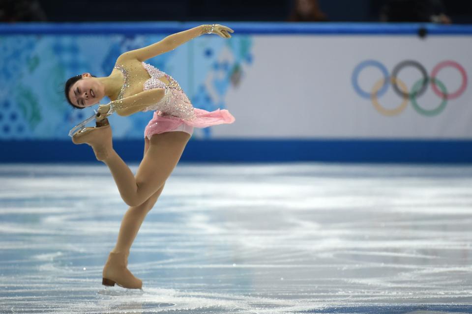 China's Li Zijun performs in the Women's Figure Skating Free Program at the Iceberg Skating Palace.