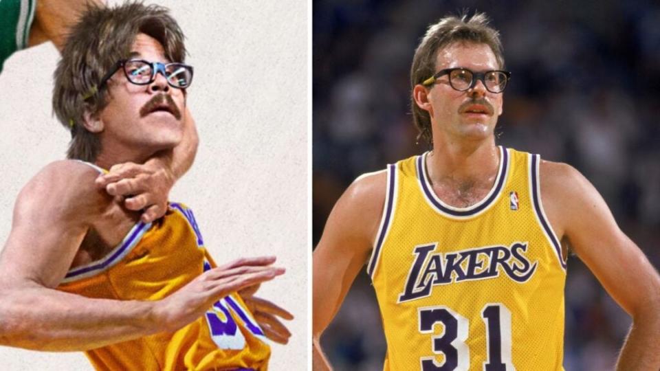 Joel Allen is Kurt Rambis (Photo credit: HBO, Getty Images) 