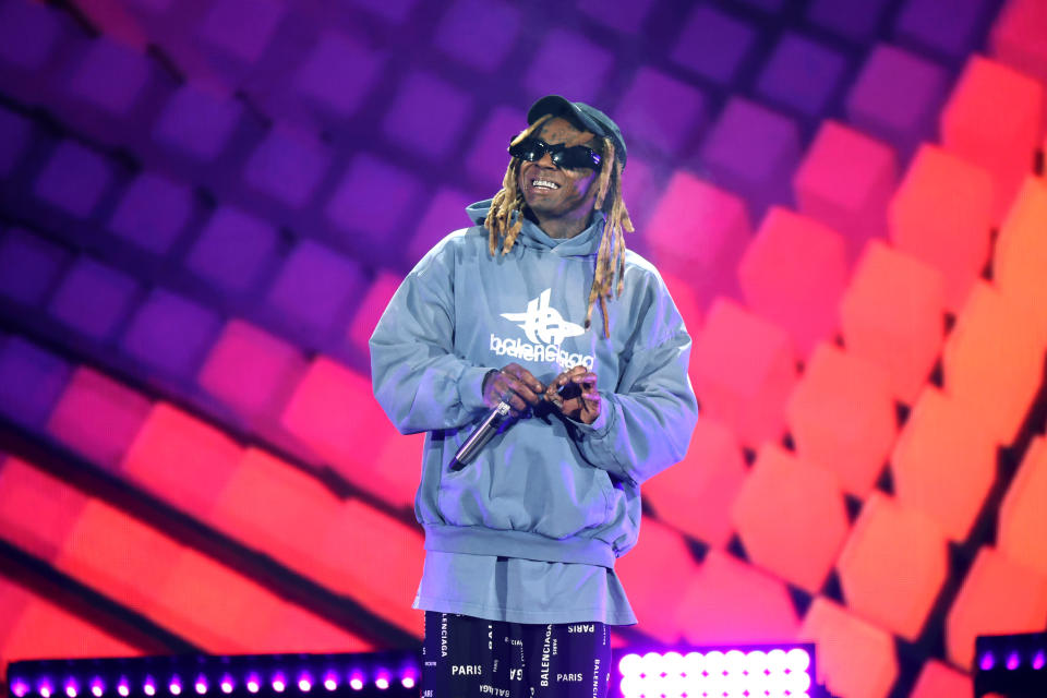 Lil Wayne performs onstage during the 2023 iHeartRadio Music Festival at T-Mobile Arena on September 22, 2023 in Las Vegas, Nevada.