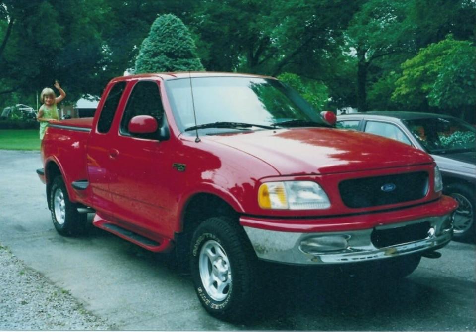 Megan Gegesky, seen here as a child at home in Grosse Ile, is a mechanical engineer and a fifth-generation employee of the automaker who will play a key role in the launch of the 2022 Ford F-150 Lightning.