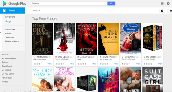 The Google eBookstore offers an entire section of free e-books to download.