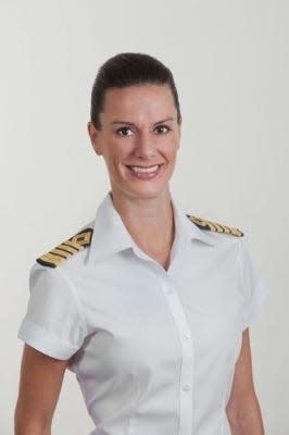 Kate McCue was the first American woman to take the helm of a mega-ton cruise ship.  She took command of Celebrity Summit – a 91,000-ton, 965-foot ship in the Celebrity Cruises fleet,  in 2015.