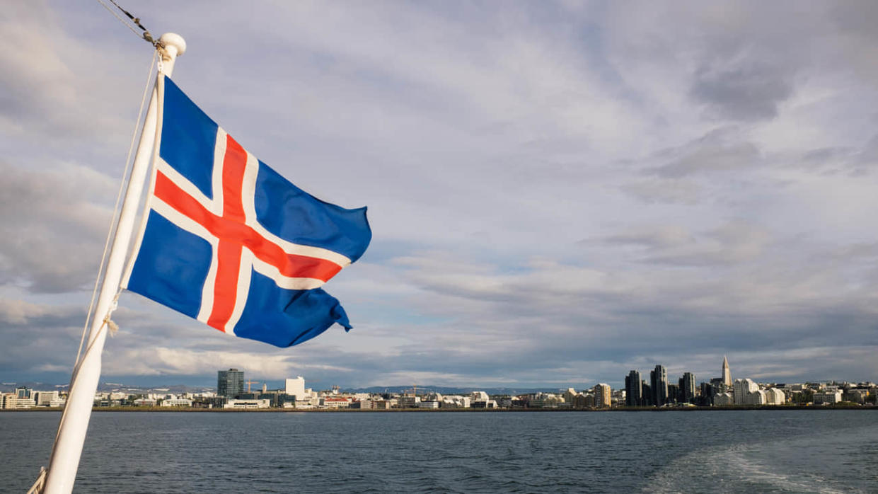 The flag of Iceland