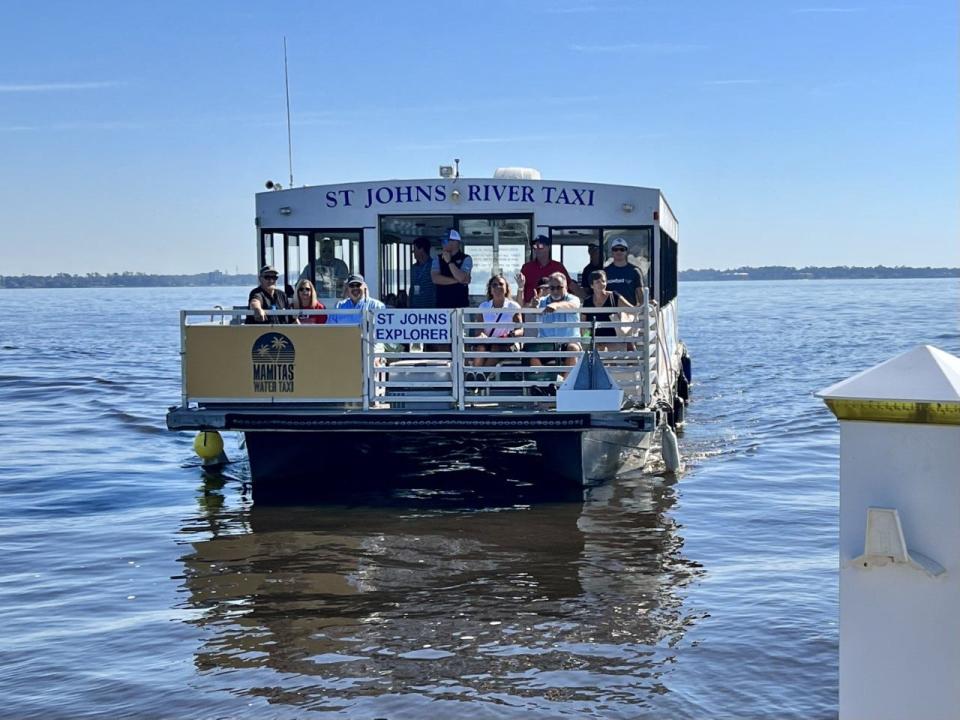 The Circle K Water Taxi provides free transportation for fans to the Furyk & Friends tournament, from the downtown YMCA.