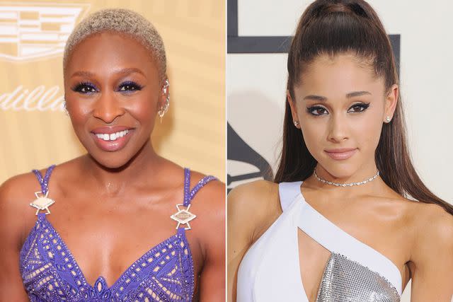 Leon Bennett/WireImage; Jon Kopaloff/FilmMagic Cynthia Erivo and Ariana Grande