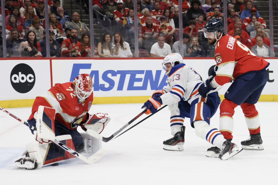 Panthers goalie Sergei Bobrovsky was a brick wall in Game 1. (Bruce Bennett/Getty Images)