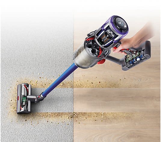 Who hasn't had someone spill a bucket of masonry sand in their living room? The Dyson will make it all better. (Photo: QVC)