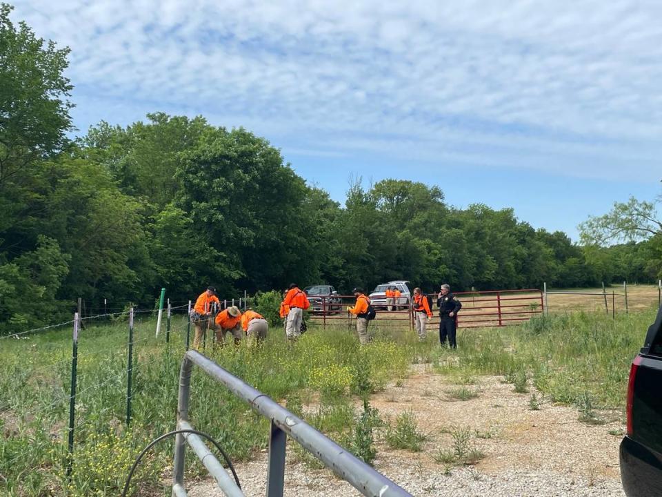 Members from the Everman Police Department and Texas Search and Rescue resumed the search for 6-year-old Noel Rodriguez-Alvarez along the 3700 block of Shelby Road in Everman on Saturday, April 22, 2023.