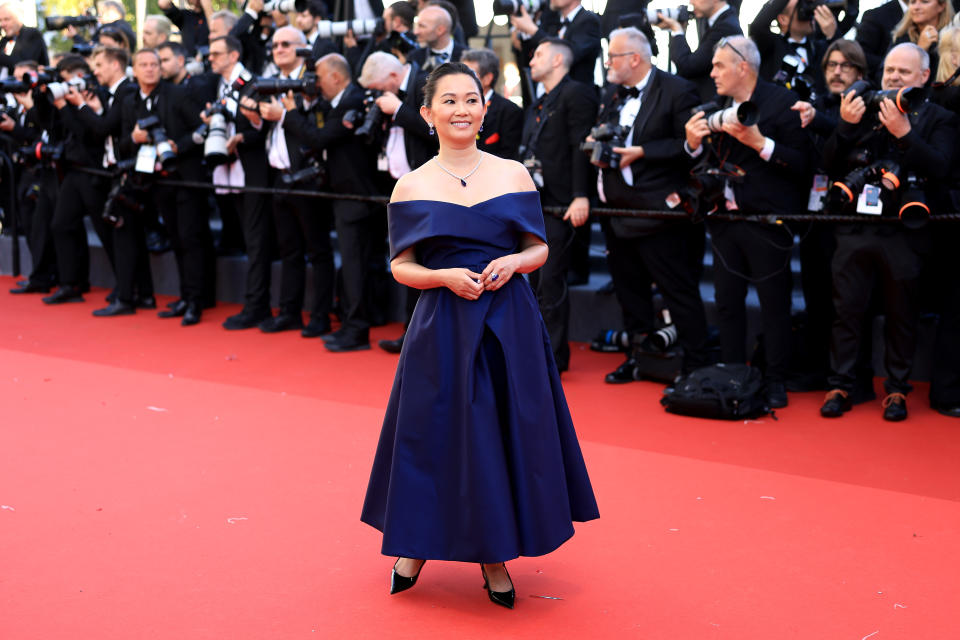 CANNES, FRANCE - MAY 17: Hong Chau attends the "Kinds Of Kindness" Red Carpet at the 77th annual Cannes Film Festival at Palais des Festivals on May 17, 2024 in Cannes, France. (Photo by Neilson Barnard/Getty Images)