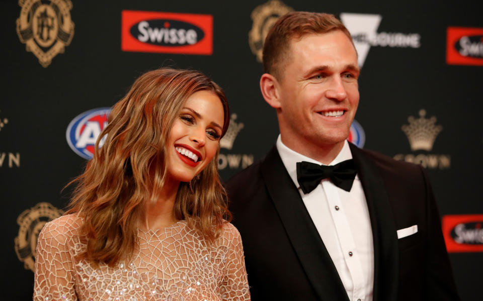 Seen here, Joel and Brit Selwood at the 2018 Brownlow Medal night.