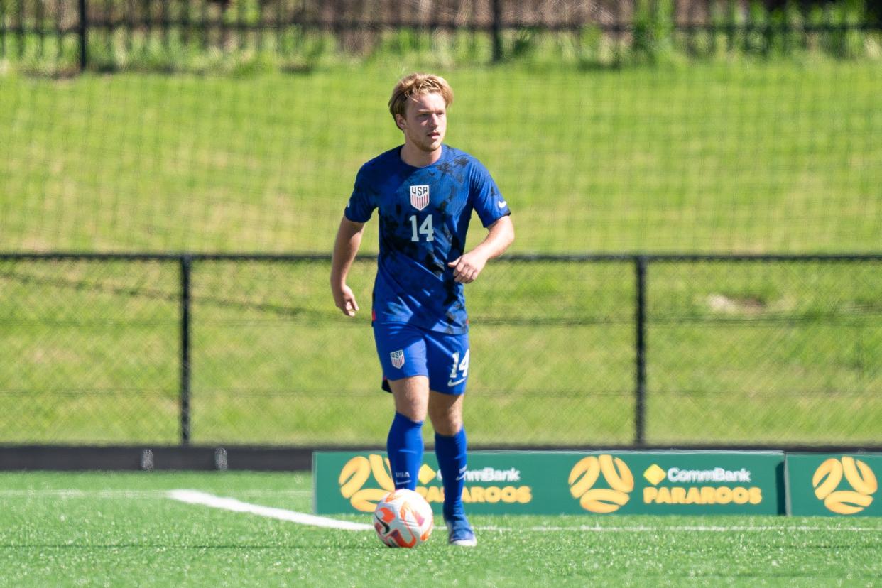 Striker Shea Hammond of Montclair plays for the United States cerebral palsy men's national soccer team against the Pararoos.