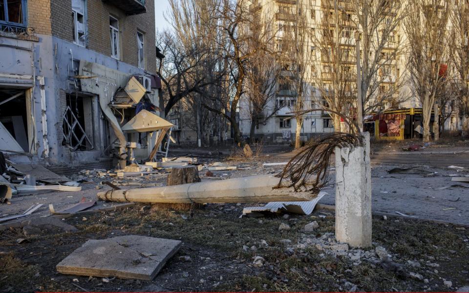  A view of a building destroyed by shelling in Bakhmut - Anadolu Agency/Anadolu