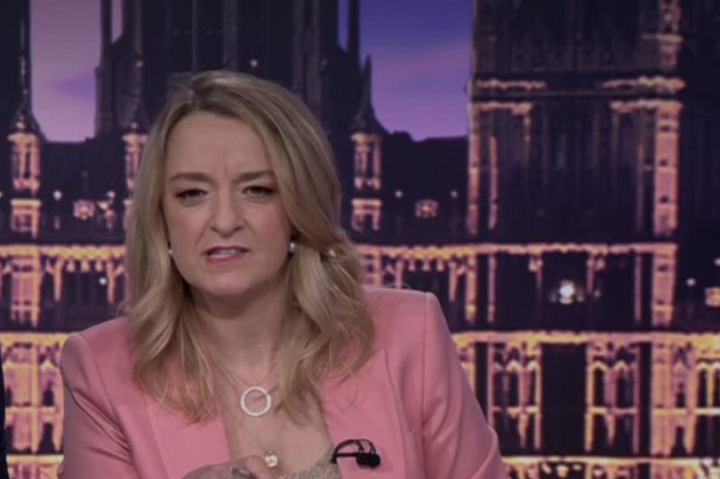 Laura Kuenssberg wore a pink suit while presenting the BBC's rolling election results coverage in an attempt to avoid being aligned with any political parties