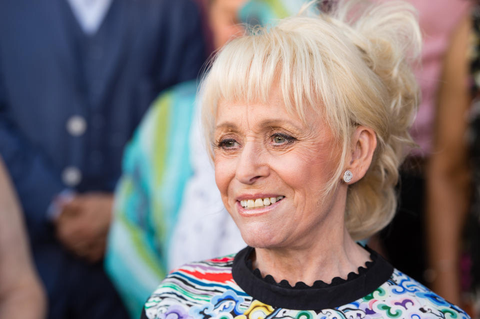 LONDON, ENGLAND - MAY 25:  Barbara Windsor attends the inauguration of the Hackney Empire Walk Of Fame on May 25, 2017 in London, England. The EastEnders and Carry On films actress has been included in a 'recognition plate' on Hackney Empire's pavement together with Frank Matcham and Sir Oswald Stoll.  (Photo by Jeff Spicer/Getty Images)