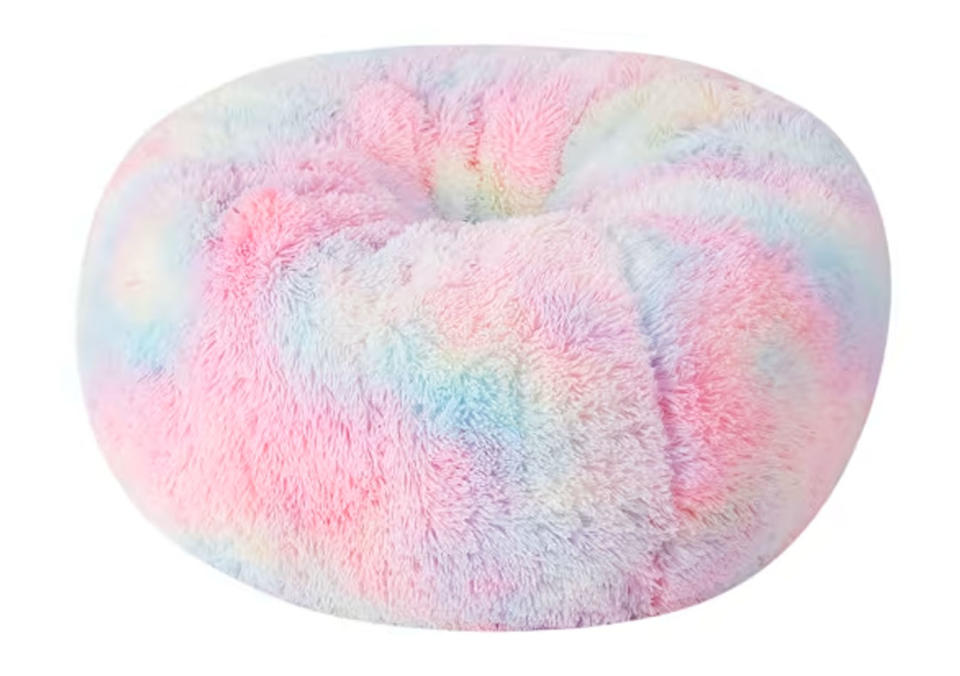 Image of the Unicorn coloured Kmart bean bag on a white background