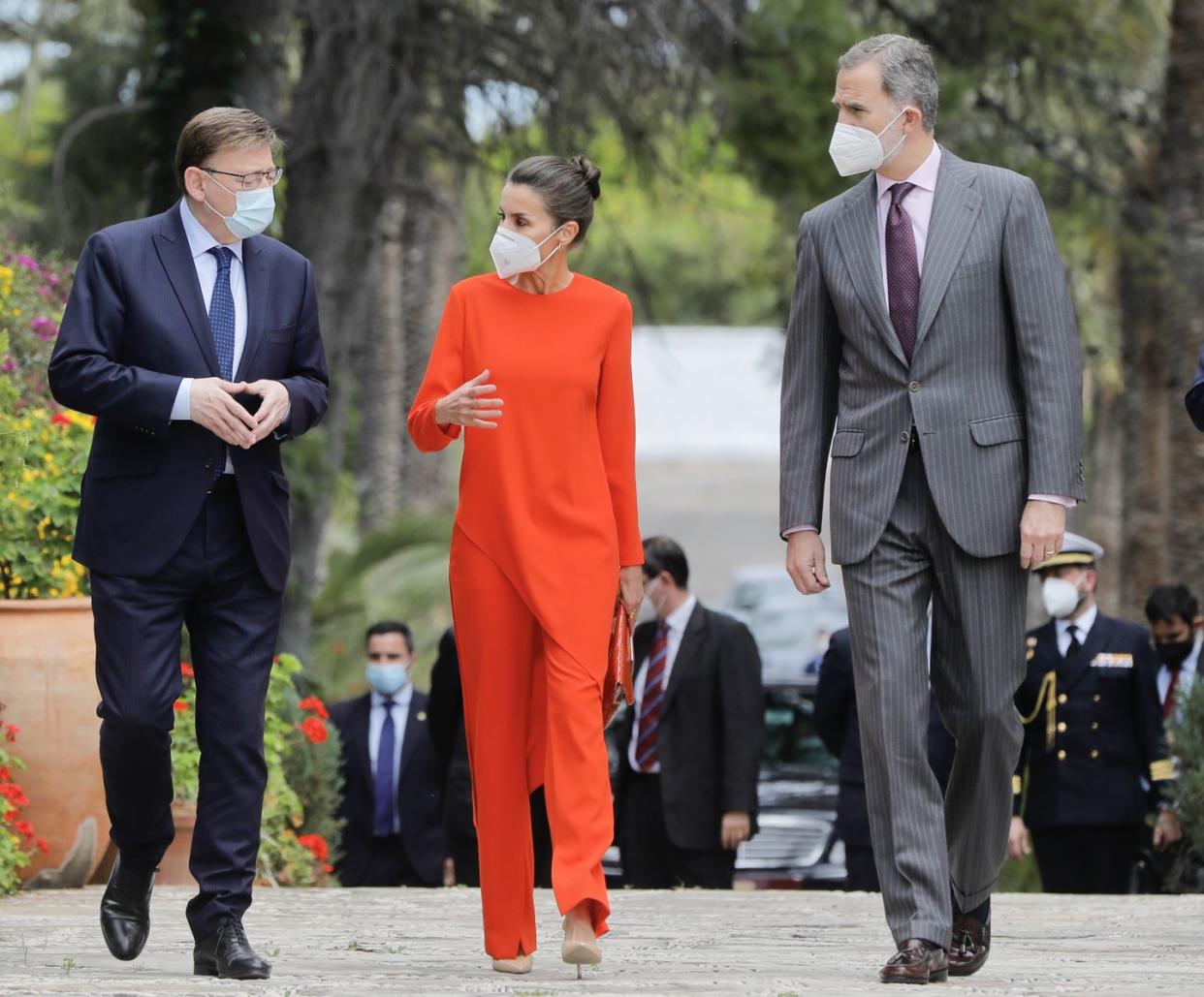 the king and queen of spain present the miguel de cervantes award 2020 to the poet francisco brines in oliva valencia