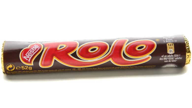 Rolo candy wrapped