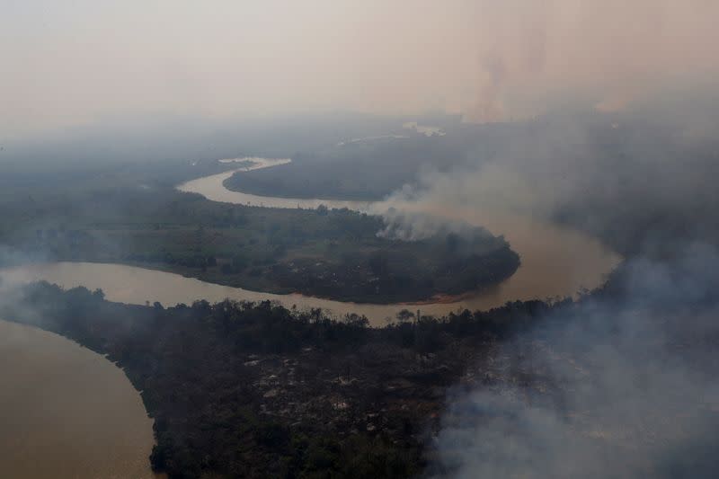 The Wider Image: In Brazil, it's not just the Amazon that's burning. The world's largest wetland is on fire too