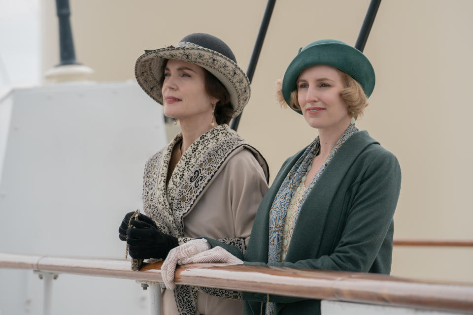 Elizabeth McGovern and Laura Carmichael in ‘Downton Abbey: A New Era’ - Credit: Focus Features