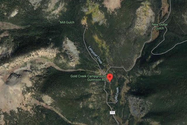 <p>Google Maps</p> Gold Creek Campground Colorado map