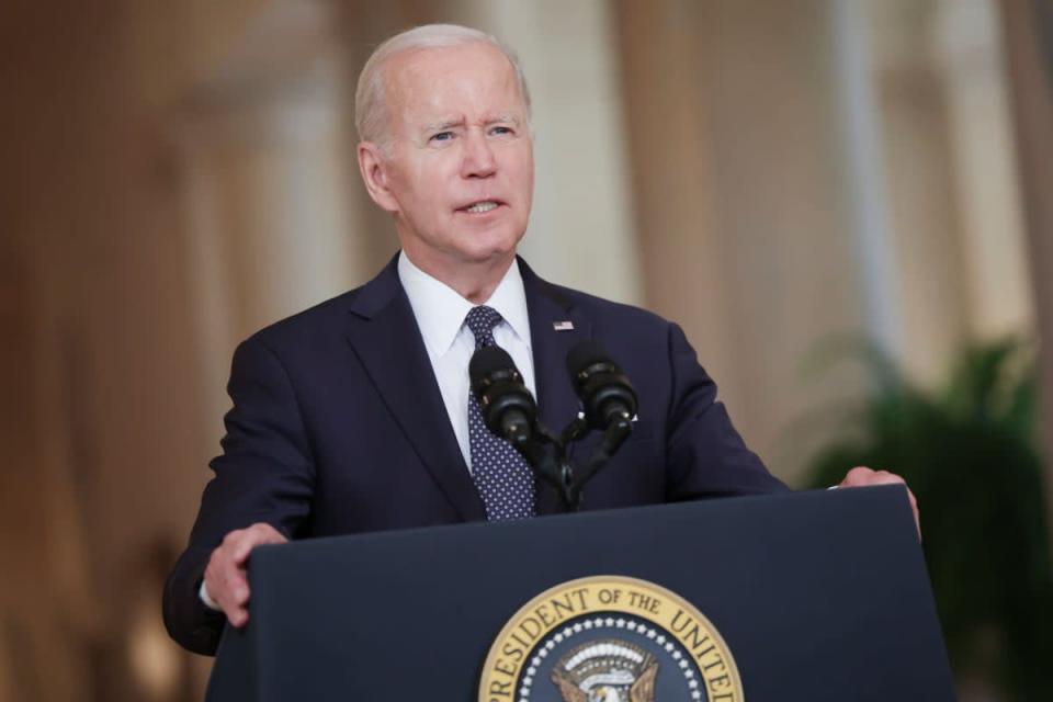 President Joe Biden speaks about gun violence from the White House (Getty Images)