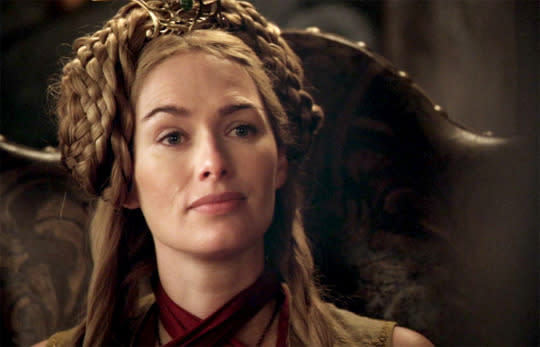 <p>Sansa is frowning because in her very first meeting with Cersei Lannister, the Queen straight-up asked Sansa if she’d had her period yet. The social etiquette of Westeros was clearly going to be a real bummer for everyone. (Season 1, Episode 1: “Winter Is Coming”)</p><p><i>(Credit: HBO)</i></p>