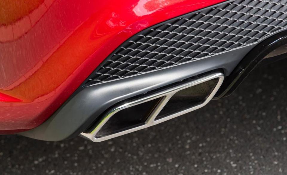 <p>2014 Mercedes-Benz CLA45 AMG 4MATIC tailpipes</p>