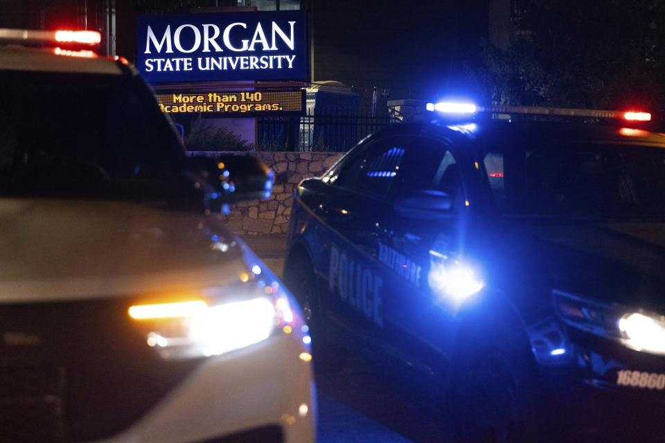 美國馬里蘭州巴爾的摩（Baltimore）的摩根州立大學校園附近3日晚間驚傳槍響。（美聯社）