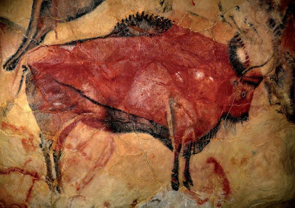 Bisonte pintado en la cueva de Altamira